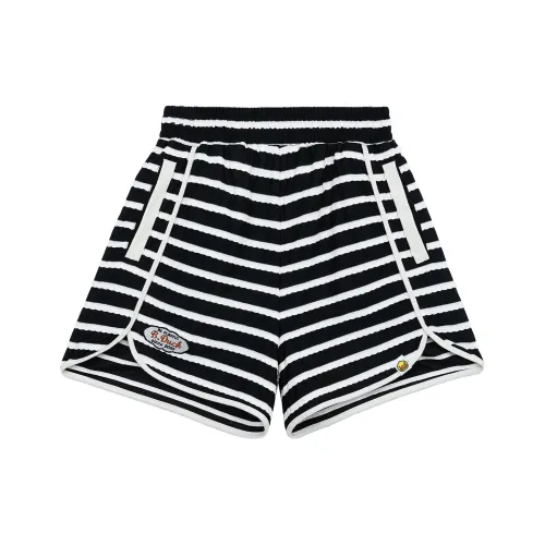 B.Duck Повседневные шорты женские черно-белые полосы