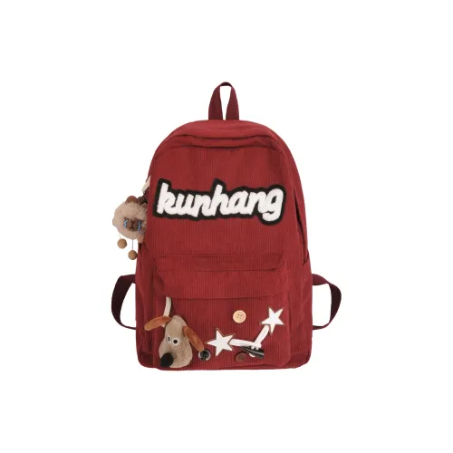 WXRX Нейлон Рюкзак Женские Бордовый Экрю Черный Желтый