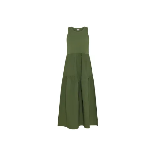 SUN68 SS24 Без рукавов Платье Женское Зеленое
