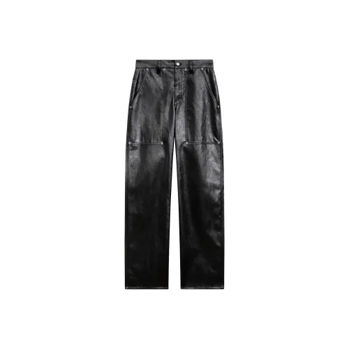 ISABEL MARANT ETOILE SS24 Кожаные брюки Женские Черный