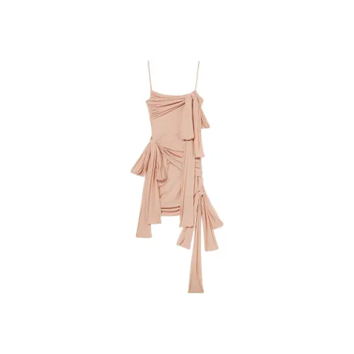 Blumarine Джерси Платье с Сашами Slip Платье Женское Телесного цвета Розовый