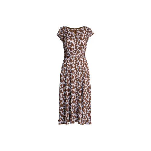 ROEYSHOUSE Короткий рукав Платье Женское Многоцветное