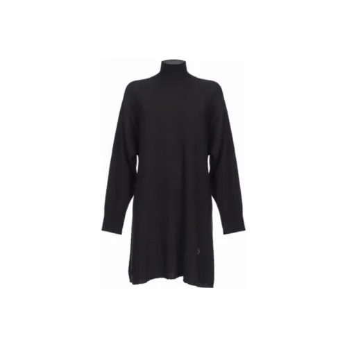 PINKO Длинное платье с длинными рукавами женское черное