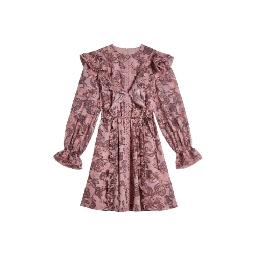 Ted Baker Светло-розовый Женские Длинные Платья с Рукавами