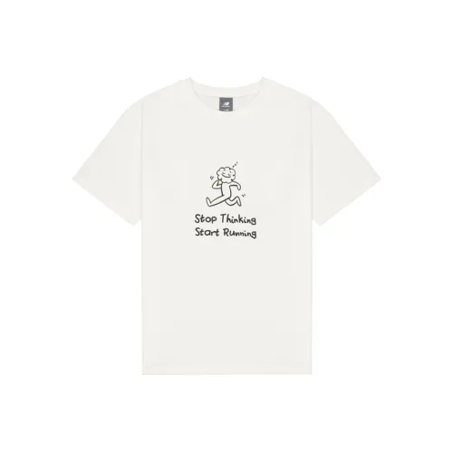 New Balance совместная футболка T Унисекс Айвори Белый