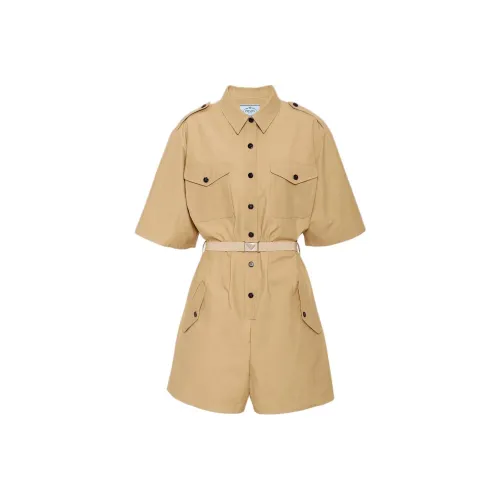 PRADA SS24 Повседневные шорты Женские Хаки