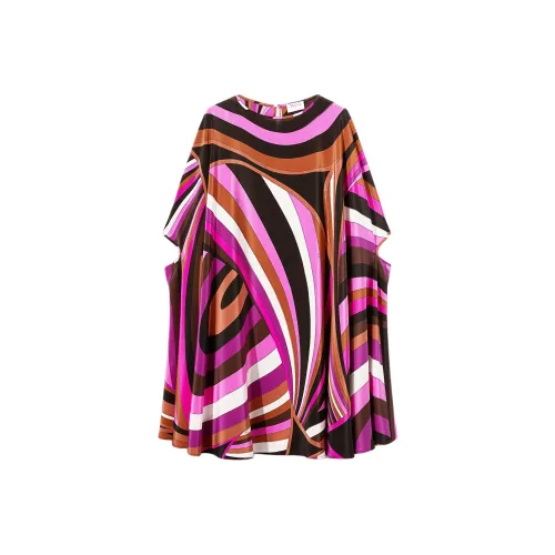 EMILIO PUCCI Короткий рукав Платье Женское Фиолетовое