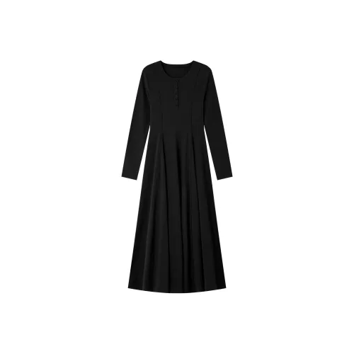 VIMLY Длинное платье с длинными рукавами женское