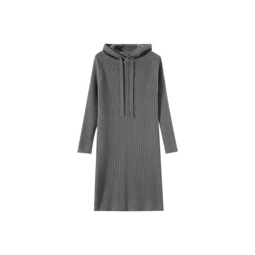 EIDOLON GRAIN Длинное платье с длинными рукавами женское