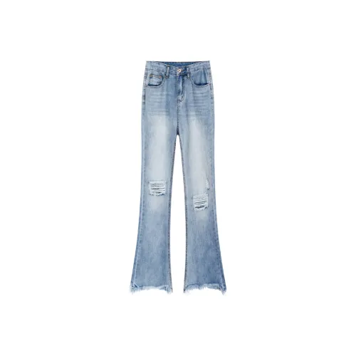 SNZX Джинсы Женские Светло-Синие Штаны