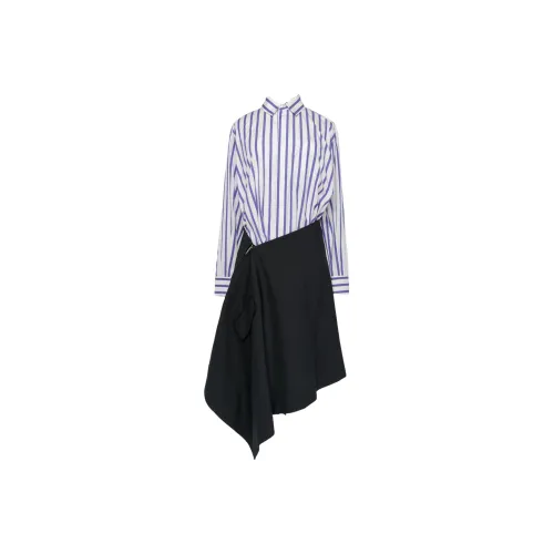 Sacai Blue Женские Длинные Рукава Платья