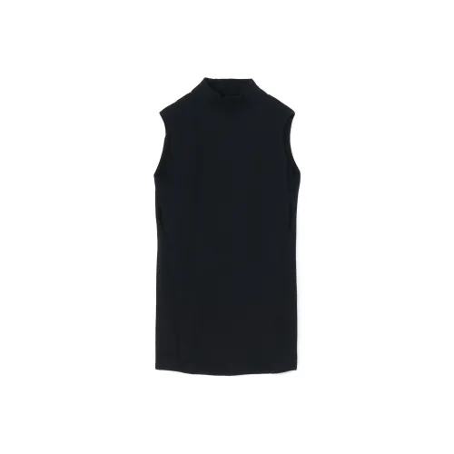 Yohji Yamamoto Черные Женские Платья без Рукавов