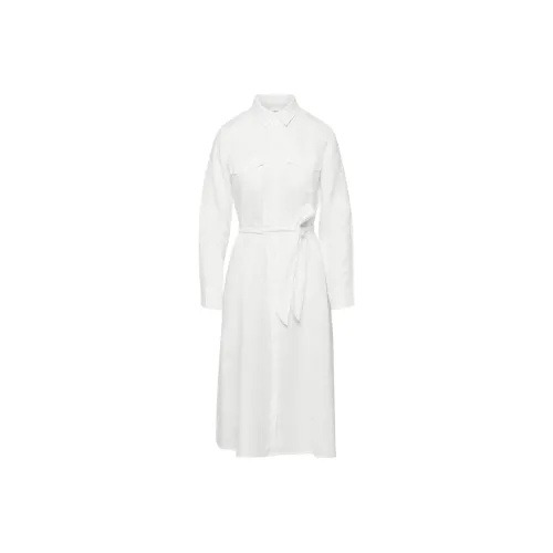 ARITZIA WILFRED Finlay Linen Dress Длинный рукав Платье Женское Белое White