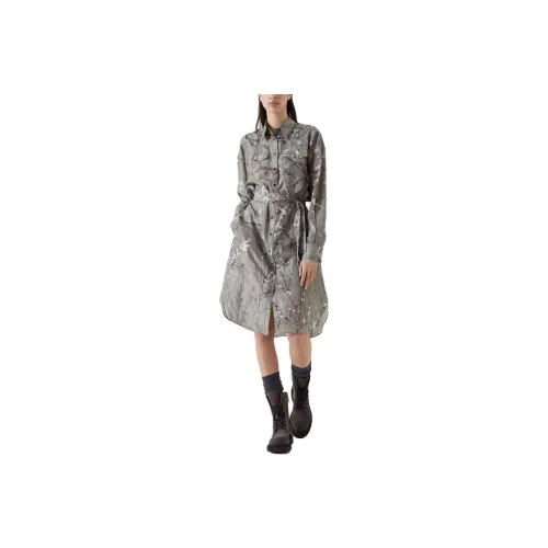 BRUNELLO CUCINELLI Green Женские Длинные Платья с Рукавами
