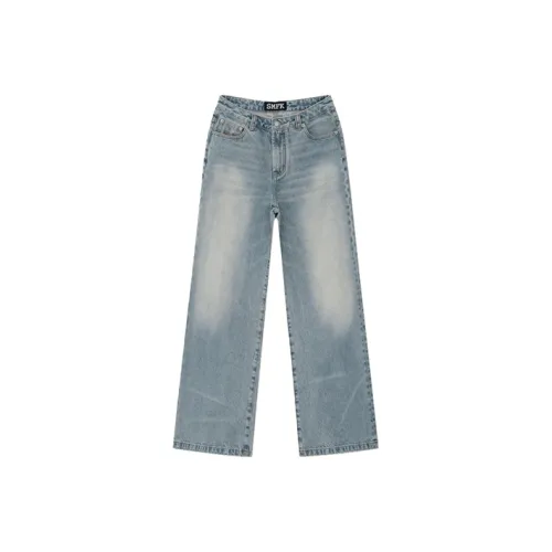 SMFK Waxed Синий деним Женские Джинсы