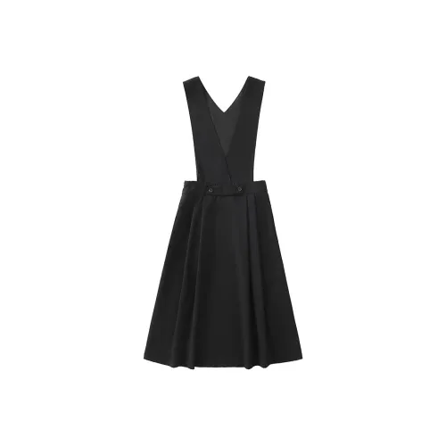 Crying Center Без рукавов Платье Женское Черное