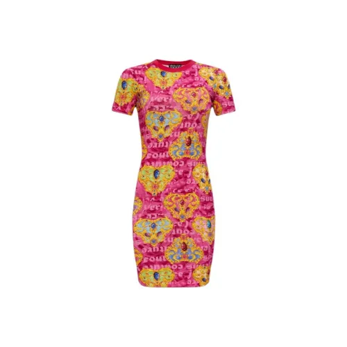 VERSACE JEANS Короткий рукав Платье Женское Многоцветное