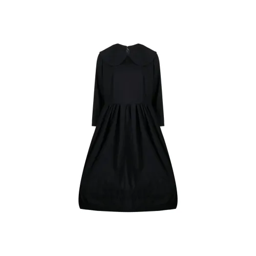 CDG Длинное платье с длинными рукавами женское морской синий