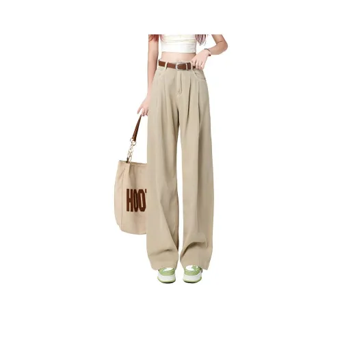 Shuhao Bai Прямой крой Брюки Женские Хаки