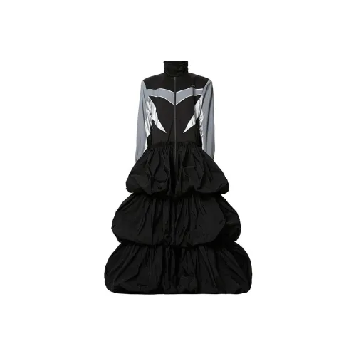 ANNAKIKI Длинное платье с длинными рукавами женское черное