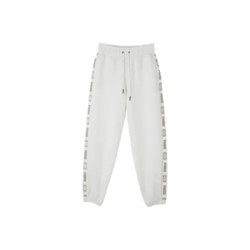 PUMA Вязаные спортивные брюки женские цвет экрю