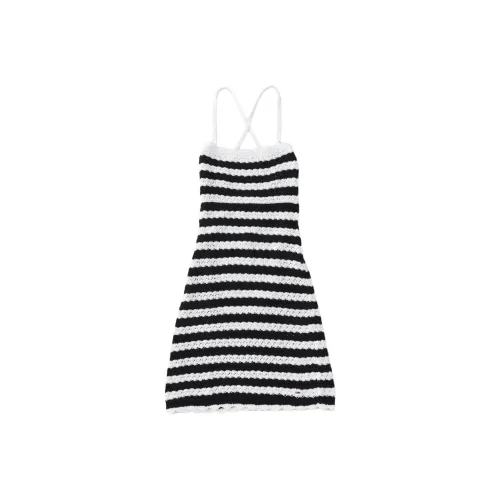 Tommy Hilfiger TJW Crochet Stripe Платье Slip Платье Женские Черный