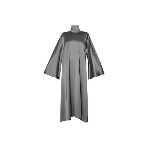 LIU·JO UOMO Dressy Сатиновое Платье Длинное с Длинными Рукавами Женское Серое