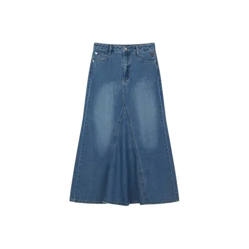 Teenie Weenie Деним Длинный Юбка Женские Средне-голубой