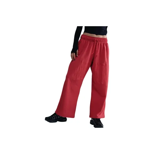 nike Sportswear Вязаные Тренировочные Брюки Женские Свет Университетский Красный Смешанный Би Расовый