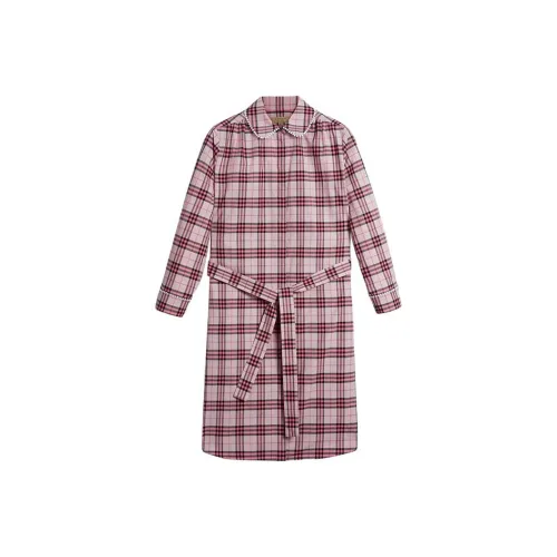 Burberry Розовые Женские Длинные Платья с Рукавами