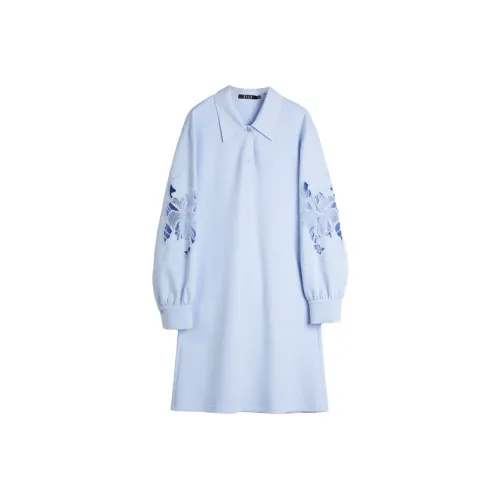 ELLE Длинное платье с длинными рукавами женское