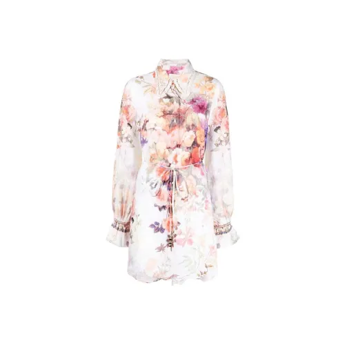 CAMILLA Длинное платье с длинными рукавами женское белое