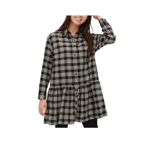 UNIQLO Черное Женское Длинное Платье с Рукавами