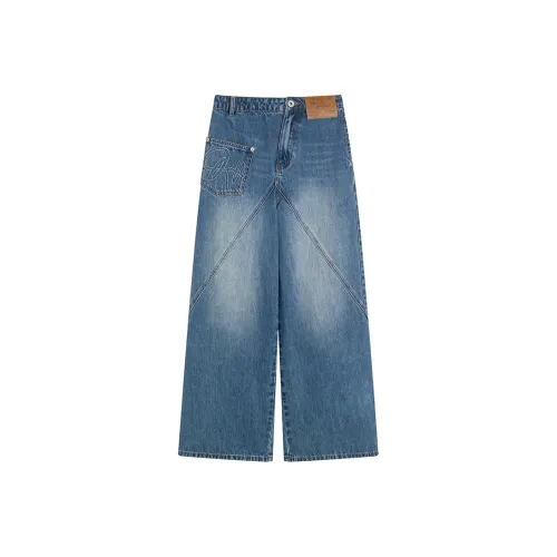 Ouyang Синие Женские Джинсы