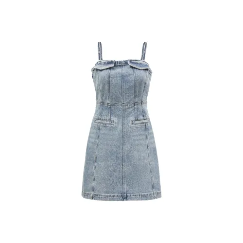 Only J33 350 Промытый деним синий Женские Слиплатья