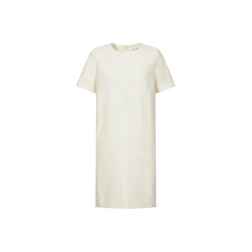 JZ. ANNAKRO Короткий рукав Платье Женское Бежевый