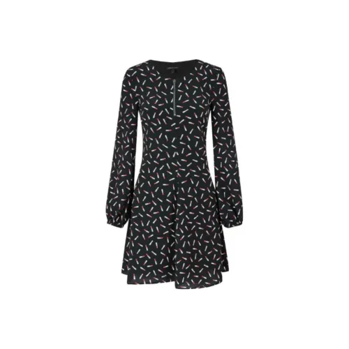 ARMANI EXCHANGEAE Длинное платье с длинными рукавами женское черное