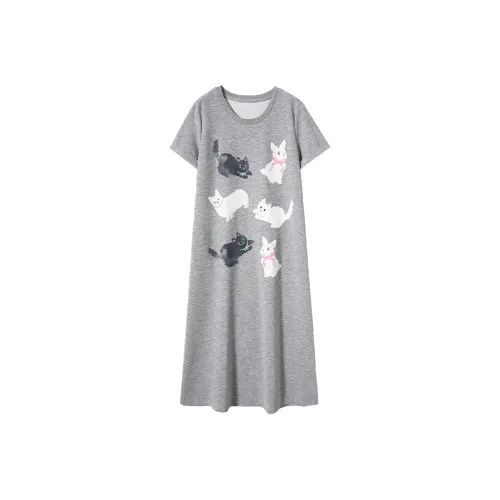 SHIRAN Короткий рукав Платье Женское Фотиния Серый