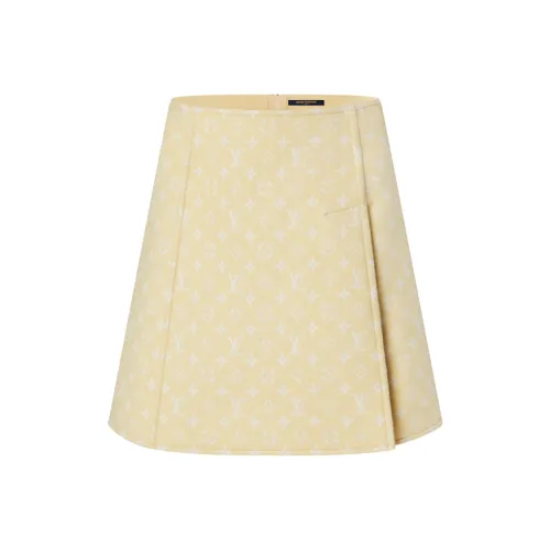 LOUIS VUITTON Повседневные короткие юбки Женские Желтые