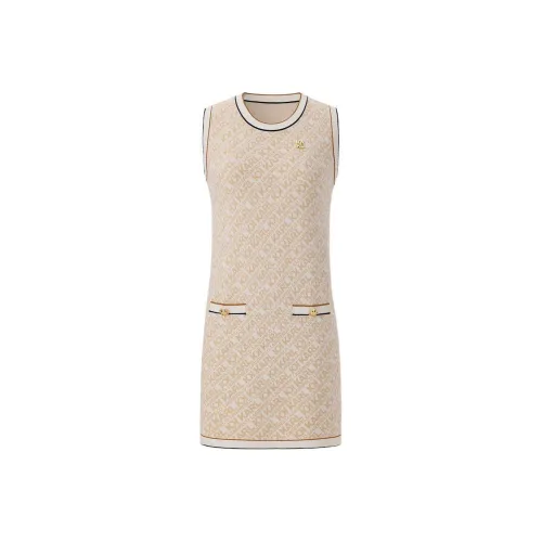KARL LAGERFELD Без рукавов Платье Женское Бежевое