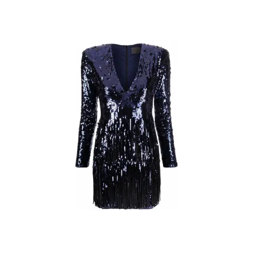 PHILIPP PLEIN SS23 Длинное Платье с Длинными Рукавами Женское