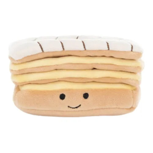 JELLYCAT Fun Food Collection Утонченный Французский Mille Feuille Белый Куклы Плюшевая кукла 6 см Высокая