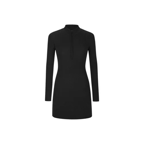 TORIGHT Длинное платье с длинным рукавом женское черное