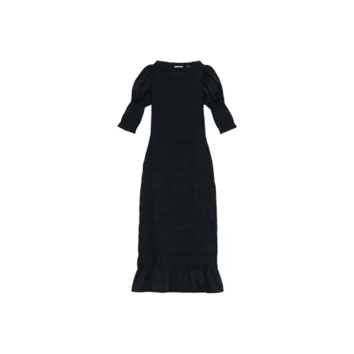 DOEN Black Женские Короткие Платья с Рукавами