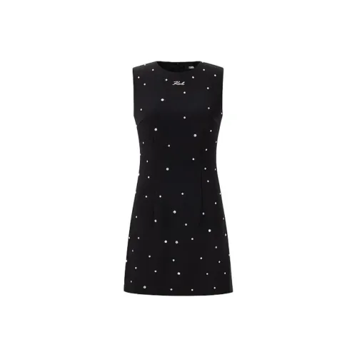 KARL LAGERFELD Без рукавов Платье Женское Черное