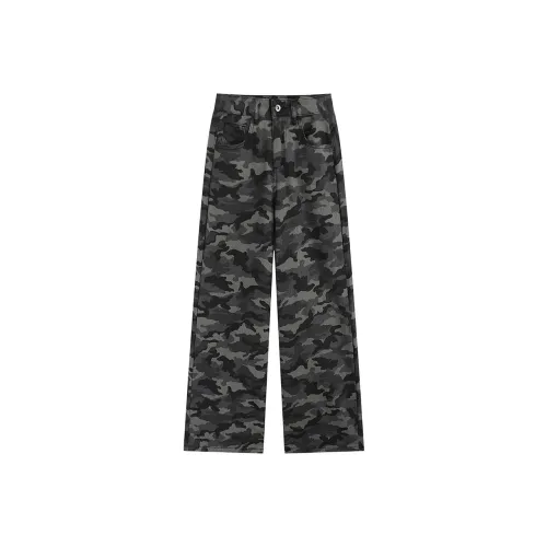 DGMZ Джинсы Женские Камуфляж Серый