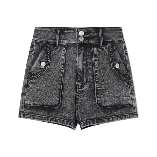 EPTISON WOMAN Черно-серый цвет Женские джинсовые шорты