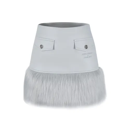 WEIRD MARKET Серый Женские Повседневные Короткие Юбки