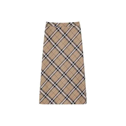 PUNCHUN Studio Повседневный Длинный Юбка Женские Хаки