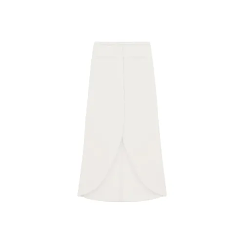 COURREGES SS24 Ellipse Tailored Длинный Юбка Повседневный Длинный Юбка Женская Белый Белый